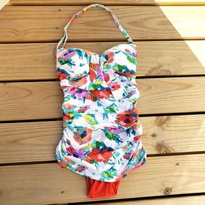 BLEU by Rod Beattie Fresh Start Bandeau One-Piece Swimsuit, Sz: 6